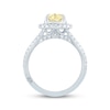 Thumbnail Image 3 of Monique Lhuillier Bliss Pear-Shaped Yellow & White Lab-Grown Diamond Engagement Ring 2-5/8 ct tw 18K White Gold