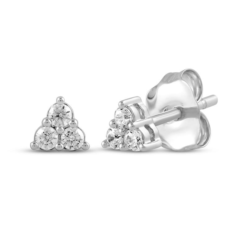 Main Image 4 of Lab-Grown Diamond Hoop & Stud Earrings Gift Set 3/4 ct tw Sterling Silver