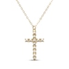 Thumbnail Image 1 of Diamond-Cut Cross Necklace 10K Two-Tone Gold 18"