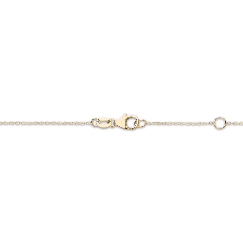 Main Image 3 of Diamond-Cut Cross Necklace 10K Two-Tone Gold 18"