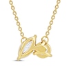 Thumbnail Image 3 of Toi et Moi Lab-Grown Diamond Round & Marquise-Cut Necklace 1/2 ct tw 14K Yellow Gold 18"
