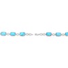 Thumbnail Image 3 of Oval-Cut Turquoise Link Bracelet Sterling Silver 7.25"