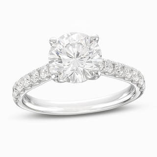 THE LEO Legacy Round-Cut Lab-Grown Diamond Engagement Ring 2-3/8 ct tw 14K White Gold