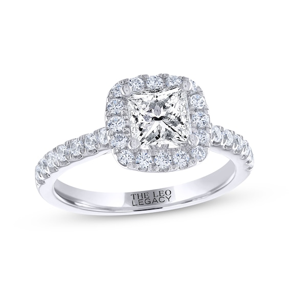 THE LEO Legacy Lab-Grown Diamond Princess-Cut Engagement Ring 1-3/8 ct tw 14K White Gold