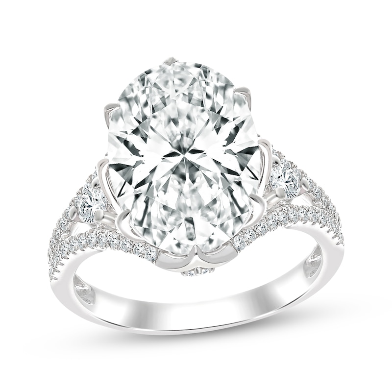 Main Image 1 of Now + Forever Lab-Grown Diamonds Oval-Cut Engagement Ring 5-1/2 ct tw 14K White Gold