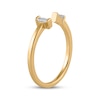Thumbnail Image 2 of STUDIO BY KAY Baguette-Cut Lab-Grown Diamond Deconstructed Ring 1/10 ct tw 24K Yellow Gold Vermeil Sterling Silver
