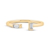 Thumbnail Image 3 of STUDIO BY KAY Baguette-Cut Lab-Grown Diamond Deconstructed Ring 1/10 ct tw 24K Yellow Gold Vermeil Sterling Silver