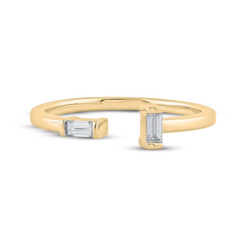 Main Image 3 of STUDIO BY KAY Baguette-Cut Lab-Grown Diamond Deconstructed Ring 1/10 ct tw 24K Yellow Gold Vermeil Sterling Silver
