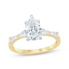 Thumbnail Image 1 of KAY Bow Collection Pear-Shaped Lab-Grown Diamond Engagement Ring 2 ct tw 14K Two-Tone Gold