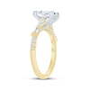 Thumbnail Image 2 of KAY Bow Collection Pear-Shaped Lab-Grown Diamond Engagement Ring 2 ct tw 14K Two-Tone Gold