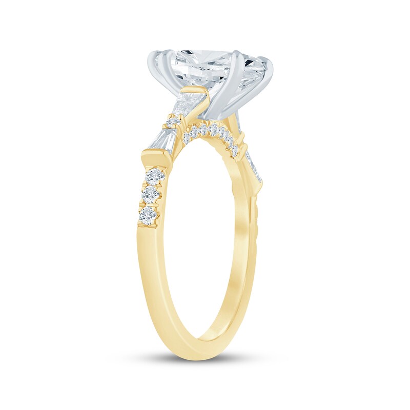 Main Image 2 of KAY Bow Collection Pear-Shaped Lab-Grown Diamond Engagement Ring 2 ct tw 14K Two-Tone Gold