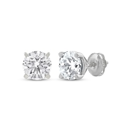 KAY Lab-Grown Diamonds Round-Cut Solitaire Stud Earrings 3 ct tw 14K White Gold (F/SI2)
