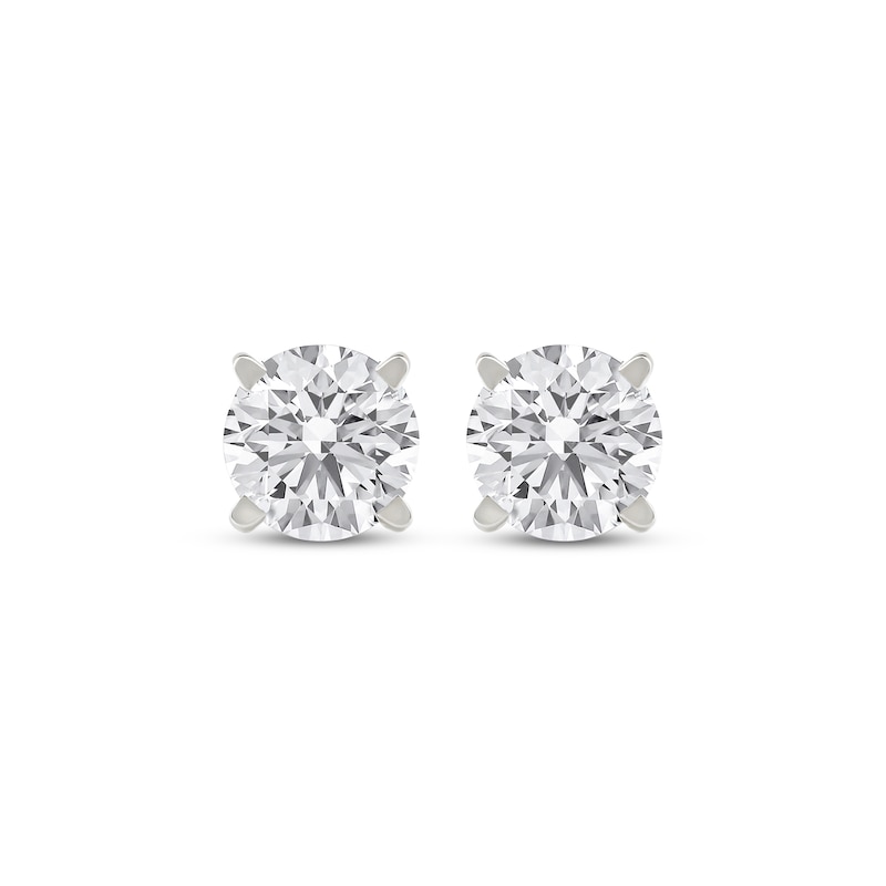 Main Image 2 of KAY Lab-Grown Diamonds Round-Cut Solitaire Stud Earrings 3 ct tw 14K White Gold (F/SI2)