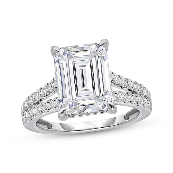 Now + Forever Lab-Grown Diamonds Emerald-Cut Engagement Ring 5-1/2 ct tw 14K White Gold