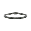 Thumbnail Image 1 of Men's Black Spinel Line Bracelet 4mm Black Ion-Plated Sterling Silver 8"