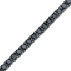 Thumbnail Image 2 of Men's Black Spinel Line Bracelet 4mm Black Ion-Plated Sterling Silver 8"