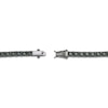 Thumbnail Image 3 of Men's Black Spinel Line Bracelet 4mm Black Ion-Plated Sterling Silver 8"