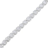 Thumbnail Image 2 of Diamond "XO" Link Bracelet 1/10 ct tw Sterling Silver 7.25"
