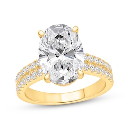 Now + Forever Lab-Grown Diamonds Oval-Cut Engagement Ring 4-1/2 ct tw 14K Yellow Gold