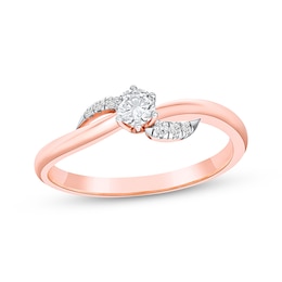 KAY Lab-Grown Diamond Swirl Promise Ring 1/5 ct tw 10K Rose Gold