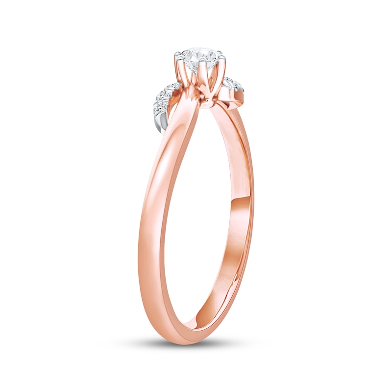 Main Image 2 of KAY Lab-Grown Diamond Swirl Promise Ring 1/5 ct tw 10K Rose Gold
