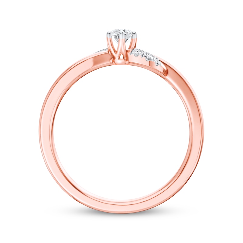 Main Image 3 of KAY Lab-Grown Diamond Swirl Promise Ring 1/5 ct tw 10K Rose Gold