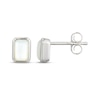 Thumbnail Image 3 of STUDIO BY KAY Emerald-Cut Mother-of-Pearl Stud Earrings Sterling Silver