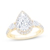 Thumbnail Image 1 of Now + Forever Lab-Grown Diamonds Pear-Shaped Halo Engagement Ring 2-1/3 ct tw 14K Yellow Gold