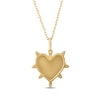 Thumbnail Image 3 of STUDIO BY KAY Lab-Grown Diamond Textured Heart Necklace 1/10 ct tw 24K Yellow Gold Vermeil Sterling Silver 18"