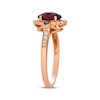 Thumbnail Image 2 of Le Vian Oval-Cut Garnet Ring 1/4 ct tw Diamonds 14K Strawberry Gold