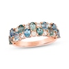 Thumbnail Image 1 of Le Vian Montana Sapphire Ombré Ring 1/3 ct tw Diamonds 14K Strawberry Gold