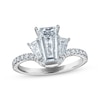 Thumbnail Image 1 of Memories Moments Magic Lab-Grown Diamonds Baguette-Cut Three-Stone Engagement Ring 2-5/8 ct tw 14K White Gold