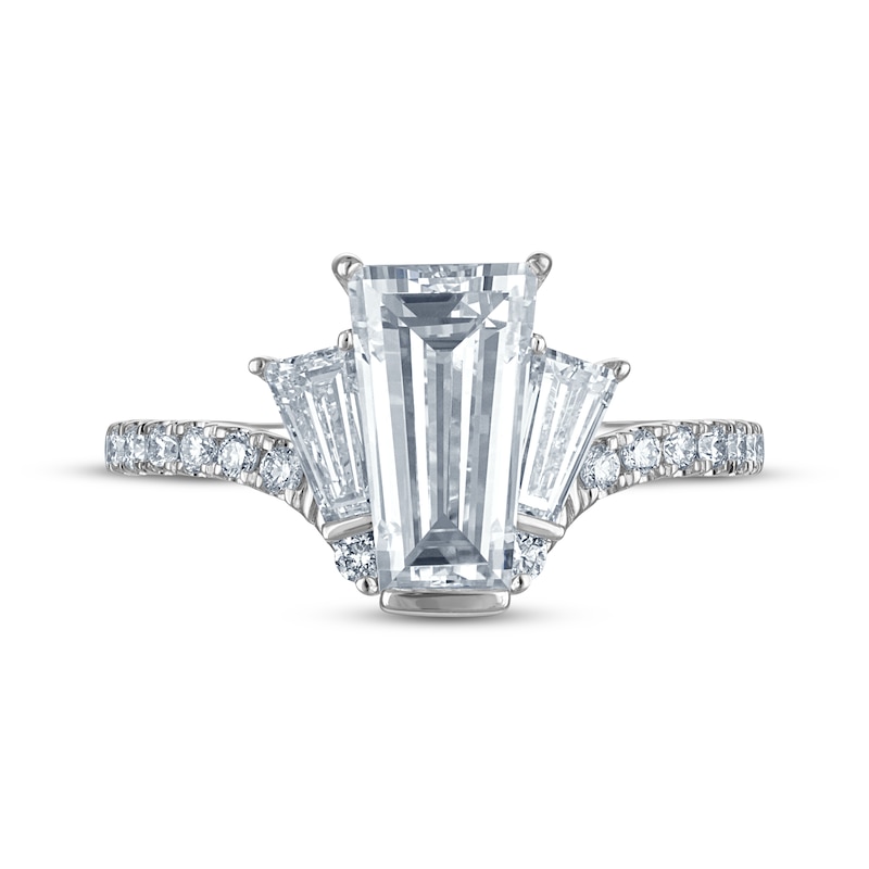 Main Image 3 of Memories Moments Magic Lab-Grown Diamonds Baguette-Cut Three-Stone Engagement Ring 2-5/8 ct tw 14K White Gold