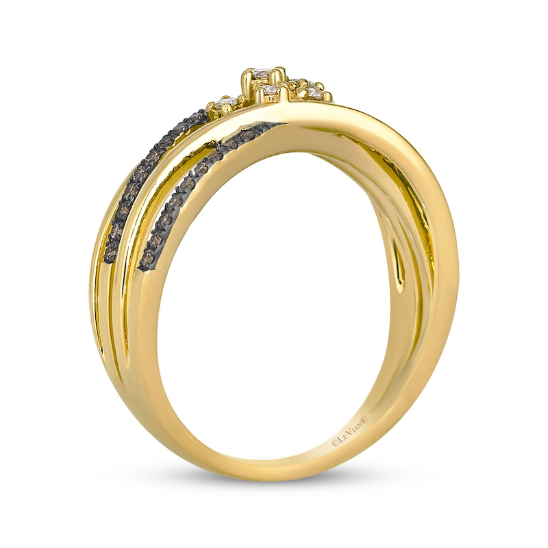 Main Image 3 of Le Vian Desert Diamonds Crossover Ring 1/3 ct tw 14K Honey Gold