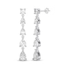 Thumbnail Image 1 of THE LEO Legacy Lab-Grown Diamond Round-Cut & Pear-Shaped Graduated Drop Earrings 2-3/4 ct tw 14K White Gold