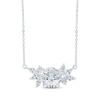 Thumbnail Image 1 of Monique Lhuillier Bliss Lab-Grown Diamond Cluster Necklace 2-1/2 ct tw Platinum-Plated Sterling Silver 17"