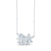 Thumbnail Image 2 of Monique Lhuillier Bliss Lab-Grown Diamond Cluster Necklace 2-1/2 ct tw Platinum-Plated Sterling Silver 17"