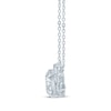 Thumbnail Image 3 of Monique Lhuillier Bliss Lab-Grown Diamond Cluster Necklace 2-1/2 ct tw Platinum-Plated Sterling Silver 17"