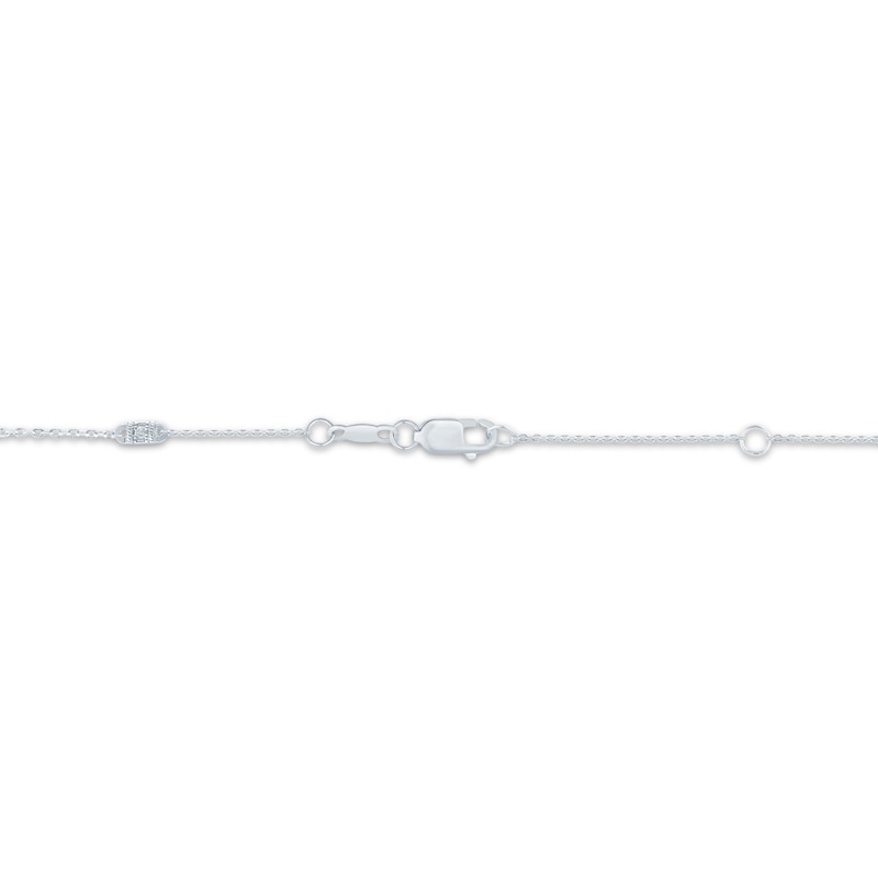 Main Image 4 of Monique Lhuillier Bliss Lab-Grown Diamond Cluster Necklace 2-1/2 ct tw Platinum-Plated Sterling Silver 17"