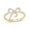 Thumbnail Image 1 of Monique Lhuillier Bliss Lab-Grown Diamond Bow Ring 1/3 ct tw 24K Yellow Gold Vermeil Sterling Silver