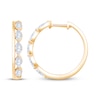 Thumbnail Image 3 of KAY Lab-Grown Diamonds Marquise-Cut Hoop Earrings 1 ct tw 10K Yellow Gold