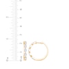 Thumbnail Image 4 of KAY Lab-Grown Diamonds Marquise-Cut Hoop Earrings 1 ct tw 10K Yellow Gold