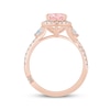 Thumbnail Image 3 of Monique Lhuillier Bliss Oval-Cut Pink Lab-Grown Diamond & White Lab-Grown Diamond Engagement Ring 2-1/2 ct tw 18K Rose Gold