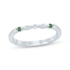 Thumbnail Image 1 of Monique Lhuillier Bliss White & Green Lab-Grown Diamond Anniversary Ring 1/4 ct tw 18K White Gold