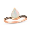 Thumbnail Image 1 of Le Vian Pear-Shaped Opal Ring 1/6 ct tw Diamonds 14K Strawberry Gold
