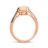 Thumbnail Image 3 of Le Vian Pear-Shaped Opal Ring 1/6 ct tw Diamonds 14K Strawberry Gold