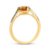 Thumbnail Image 3 of Le Vian Pear-Shaped Citrine Ring 1/6 ct tw Diamonds 14K Honey Gold
