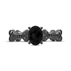 Thumbnail Image 4 of Disney Treasures The Nightmare Before Christmas Oval-Cut Black Onyx & Diamond Bone Ring 1/8 ct tw Black Rhodium-Plated Sterling Silver