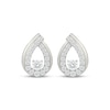 Thumbnail Image 2 of KAY Lab-Grown Diamonds Graduated Teardrop Frame Stud Earrings 1/20 ct tw Sterling Silver