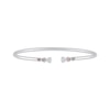 Thumbnail Image 1 of Desert Diamonds Graduated Three-Stone Cuff Bangle Bracelet 3/8 ct tw Sterling Silver